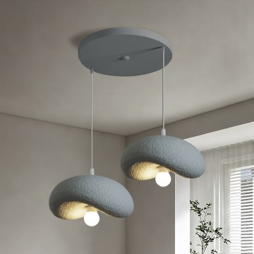 BRILAGI - Hänglampa på kabel WABI SABI 2xE27/60W/230V grå