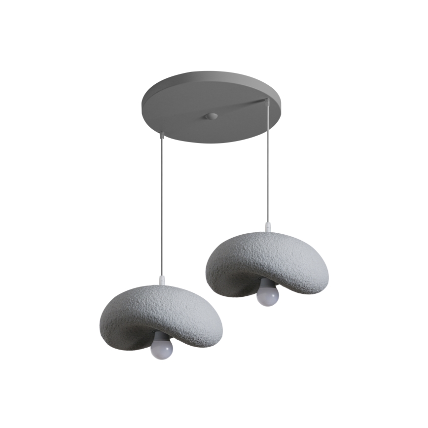 BRILAGI - Hänglampa på kabel WABI SABI 2xE27/60W/230V grå