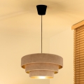 Brilagi - Hänglampa på sladd LUNETA 1xE27/60W/230V Ø 40 cm beige/guld
