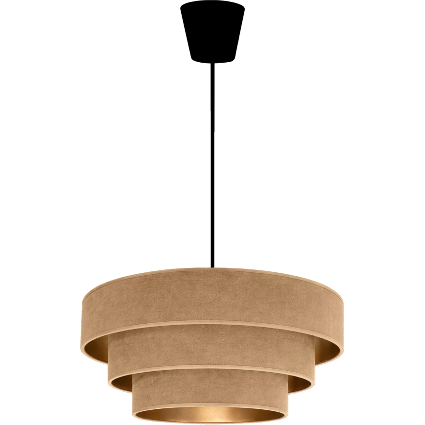 Brilagi - Hänglampa på sladd LUNETA 1xE27/60W/230V Ø 40 cm beige/guld