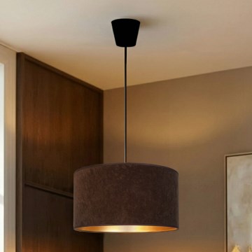 Brilagi - Hänglampa på sladd VELVET 1xE27/60W/230V Ø 40 cm brun/guld