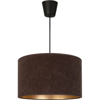 Brilagi - Hänglampa på sladd VELVET 1xE27/60W/230V Ø 40 cm brun/guld