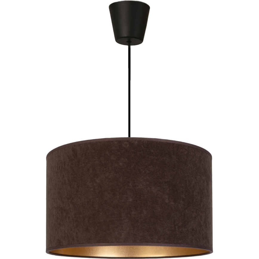 Brilagi - Hänglampa på sladd VELVET 1xE27/60W/230V Ø 40 cm brun/guld