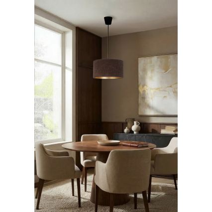 Brilagi - Hänglampa på sladd VELVET 1xE27/60W/230V Ø 40 cm brun/guld