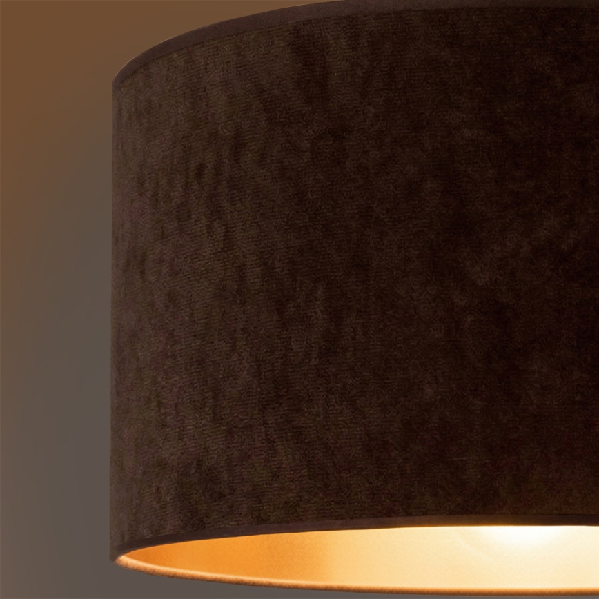 Brilagi - Hänglampa på sladd VELVET 1xE27/60W/230V Ø 40 cm brun/guld
