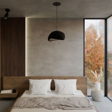 Brilagi - Hänglampa på sladd WABI SABI 1xE27/40W/230V Ø 35 cm svart