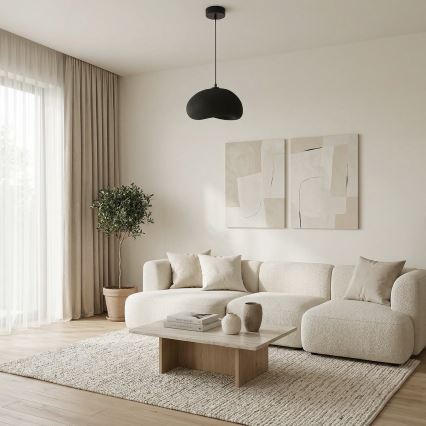 Brilagi - Hänglampa på sladd WABI SABI 1xE27/40W/230V Ø 35 cm svart