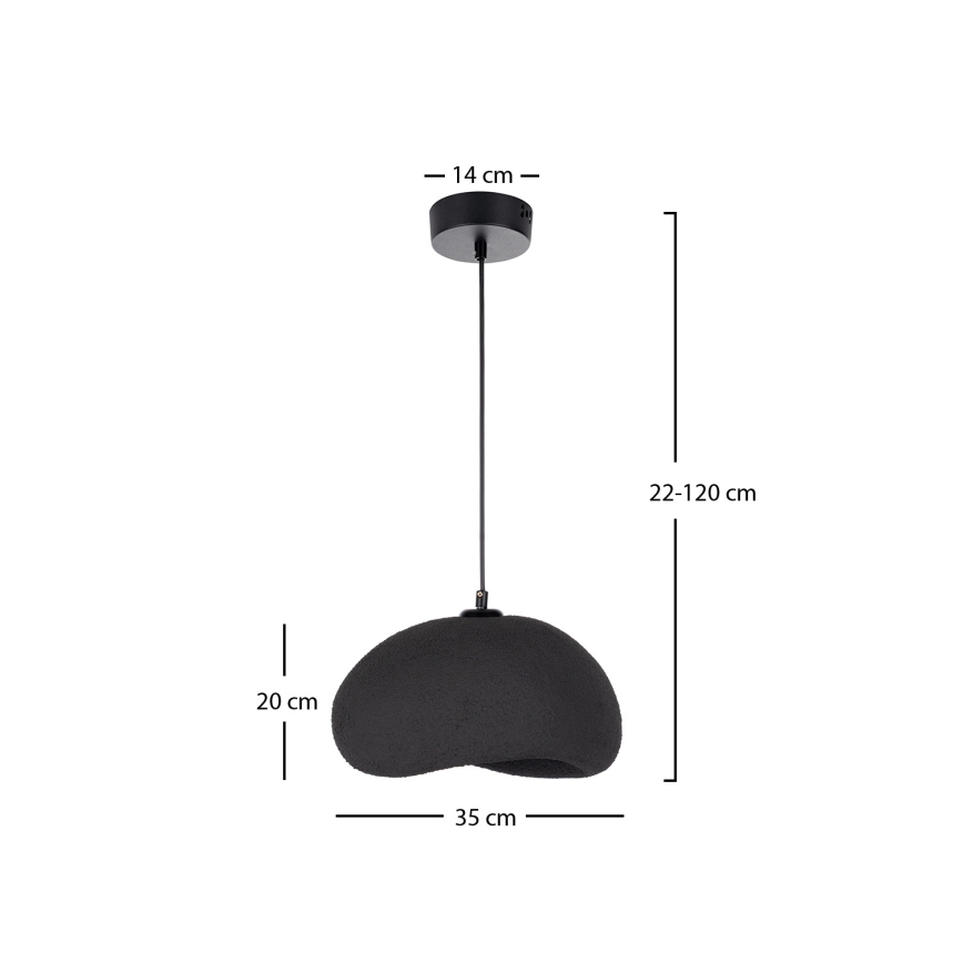 Brilagi - Hänglampa på sladd WABI SABI 1xE27/40W/230V Ø 35 cm svart