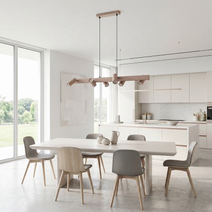 Brilagi - Hänglampa på vajer SELE 6xGU10/30W/230V beige