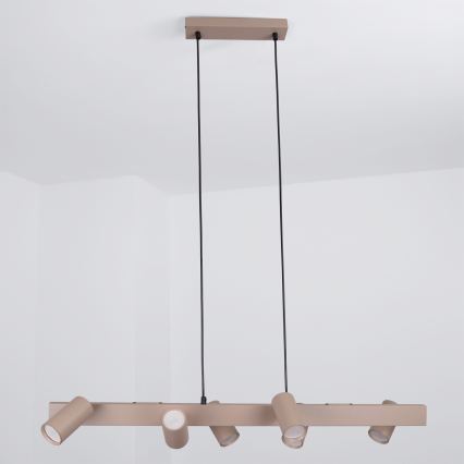 Brilagi - Hänglampa på vajer SELE 6xGU10/30W/230V beige