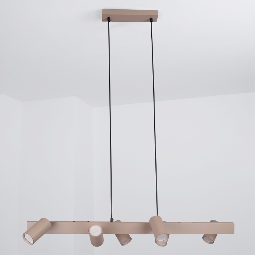 Brilagi - Hänglampa på vajer SELE 6xGU10/30W/230V beige