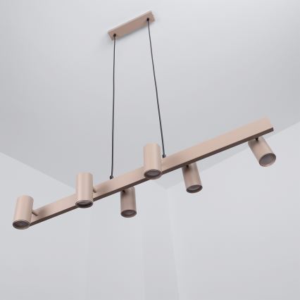 Brilagi - Hänglampa på vajer SELE 6xGU10/30W/230V beige