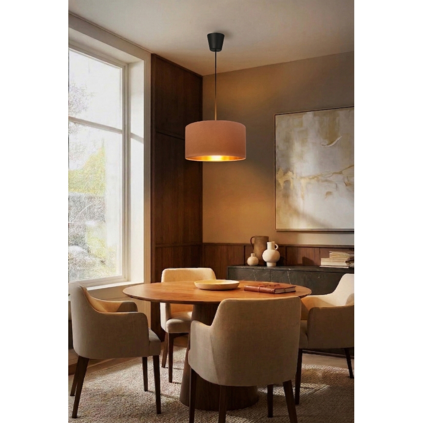 Brilagi - Hänglampa på vajer VELVET 1xE27/60W/230V Ø 40 cm beige/guld