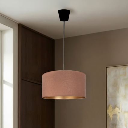 Brilagi - Hänglampa på vajer VELVET 1xE27/60W/230V Ø 40 cm beige/guld