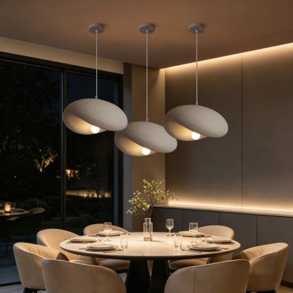 BRILAGI - Hänglampa på vajer WABI SABI 1xE27/60W/230V Ø 40 cm vit