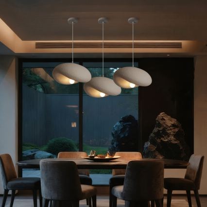 BRILAGI - Hänglampa på vajer WABI SABI 1xE27/60W/230V Ø 40 cm vit