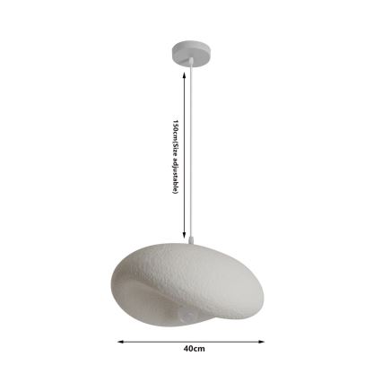 BRILAGI - Hänglampa på vajer WABI SABI 1xE27/60W/230V Ø 40 cm vit