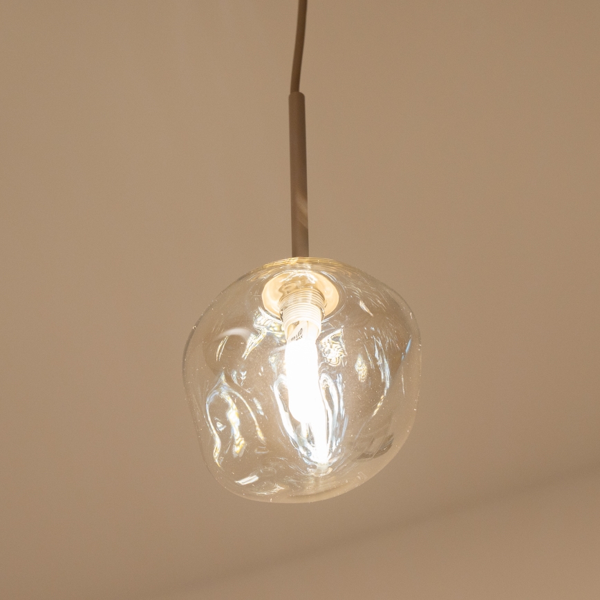 BRILAGI - Hänglampa VULCANO på kabel 1xG9/8W/230V Ø 15 cm beige/rökfärgad