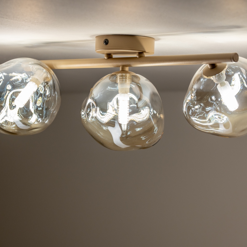 BRILAGI - Hänglampa VULCANO på kabel 1xG9/8W/230V Ø 15 cm beige/rökfärgad