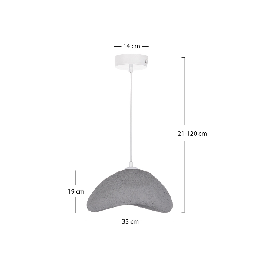 Brilagi - Hänglampa WABI SABI på sladd 1xE27/40W/230V Ø 33 cm grå