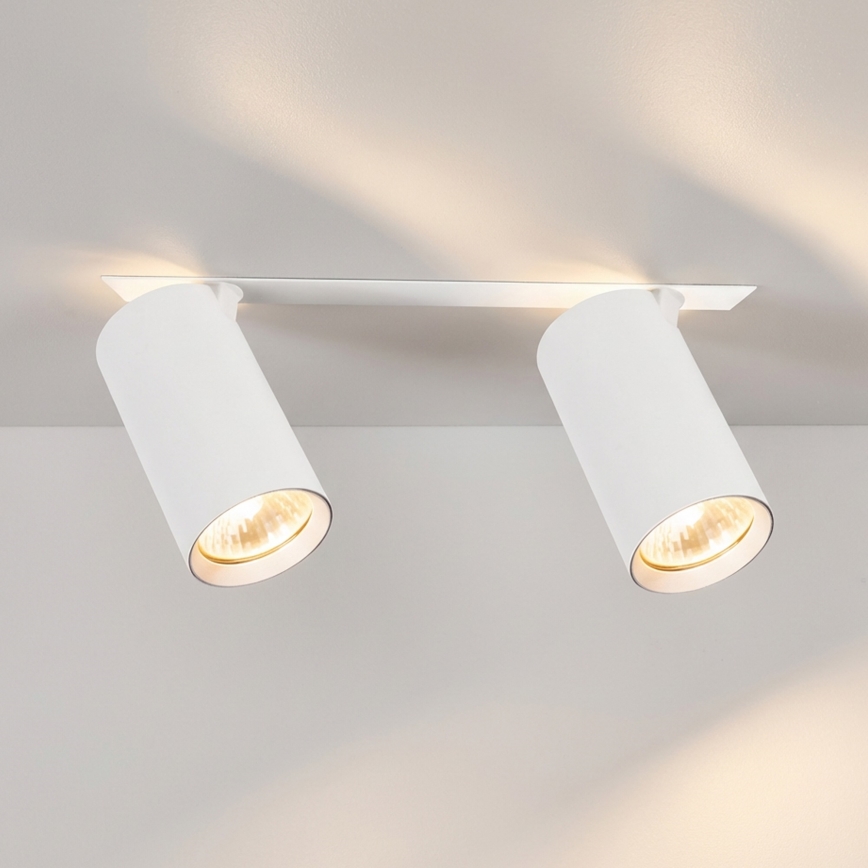 BRILAGI - Infälld takarmatur SELE 2xGU10/30W/230V vit