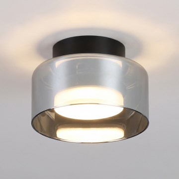 Brilagi - Infälld taklampa AURA LUX 1xGX53/30W/230V Ø 13 cm svart/rökfärgad