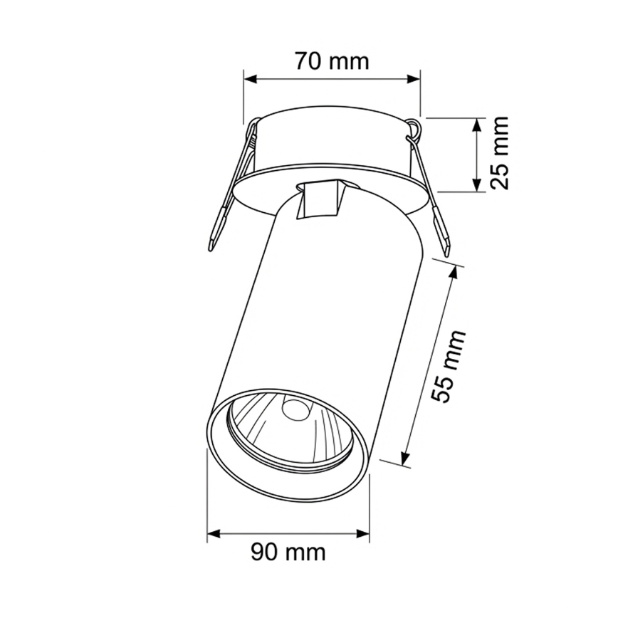 Brilagi - Infälld taklampa SELE 1xGU10/30W/230V vit