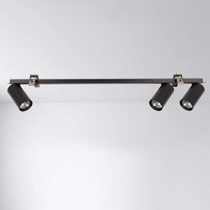 Brilagi - Infälld taklampa SELE 3xGU10/30W/230V svart