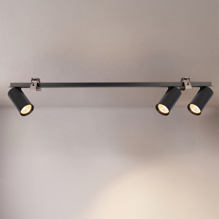 Brilagi - Infälld taklampa SELE 3xGU10/30W/230V svart