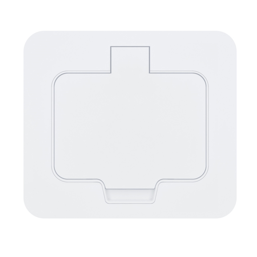 Brilagi - Infällt golvuttag för utomhusbruk IP55, vitt, rektangulärt