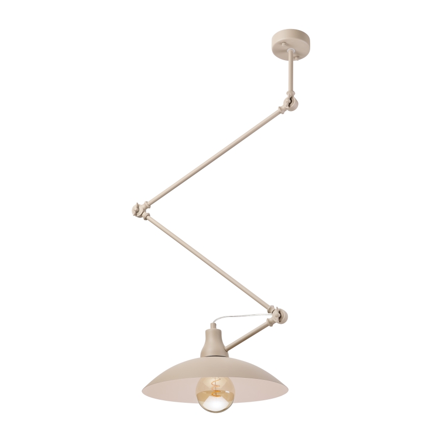 BRILAGI - Justerbar LED-taklampa på stång IRONBEAM 1xE27/60W/230V beige
