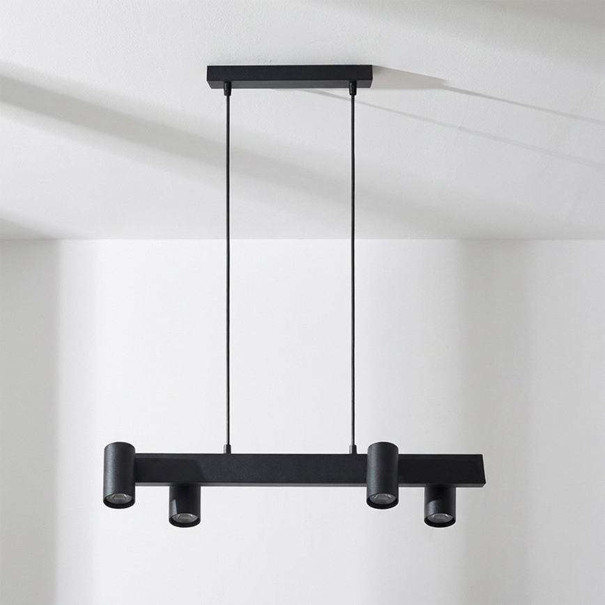 Brilagi - Kabelupphängd taklampa SELE 4xGU10/30W/230V svart