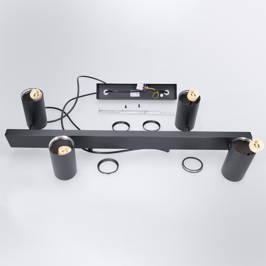 Brilagi - Kabelupphängd taklampa SELE 4xGU10/30W/230V svart
