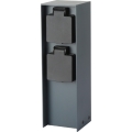 Brilagi - Kolumn med eluttag för utomhusbruk PILLAR 2Z SCHUKO 230V IP44 antracit