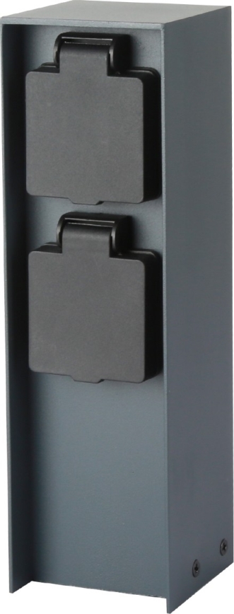 Brilagi - Kolumn med eluttag för utomhusbruk PILLAR 2Z SCHUKO 230V IP44 antracit