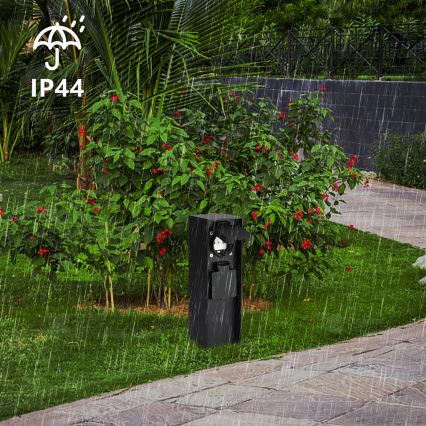 Brilagi - Kolumn med eluttag för utomhusbruk PILLAR 2Z SCHUKO 230V IP44 svart