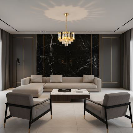 Brilagi - Kristallkrona med kedja CRISTAL 5xE14/40W/230V Ø 38 cm