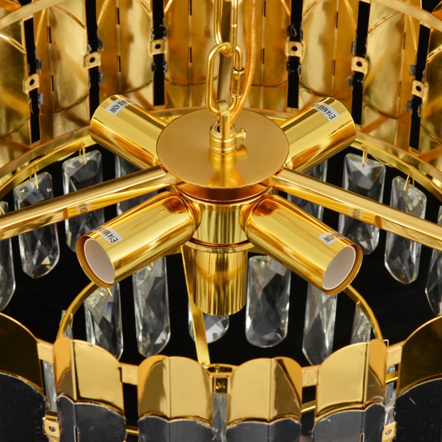 Brilagi - Kristallkrona med kedja CRISTAL 5xE14/40W/230V Ø 38 cm