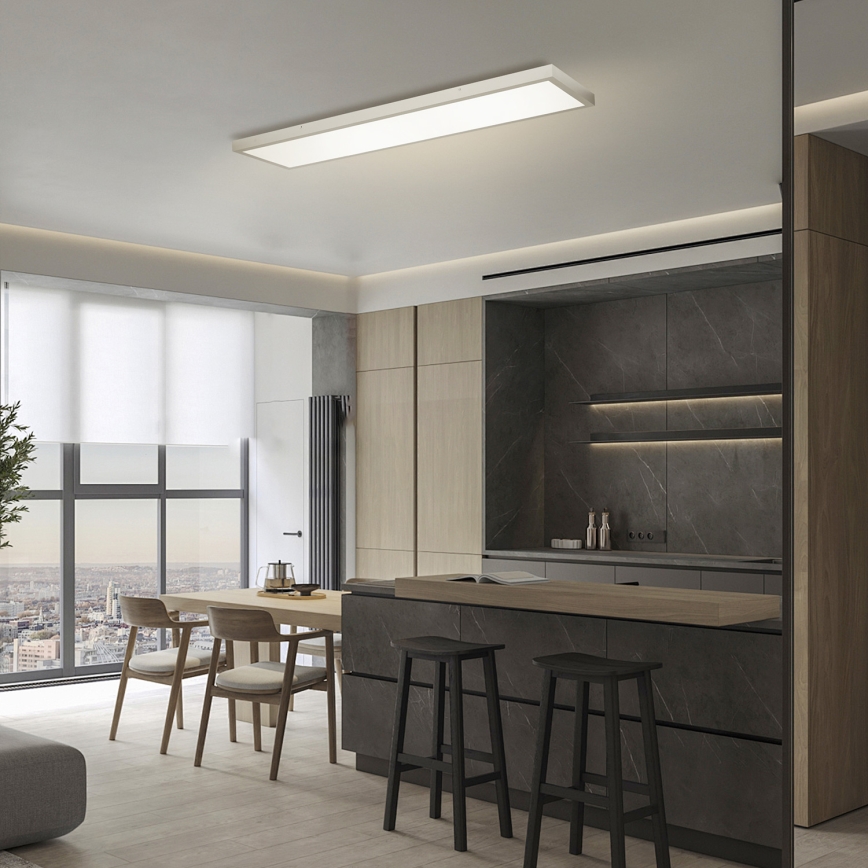 Brilagi - FRAME LED-taklampa för badrum LED/50W/230V 3000/4000/6000K 120x30 cm IP44 silverfärgad