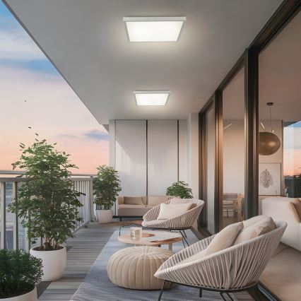 Brilagi - LED badrumstaklampa FRAME LED/50W/230V 3000/4000/6000K 60x60 cm IP44 silver