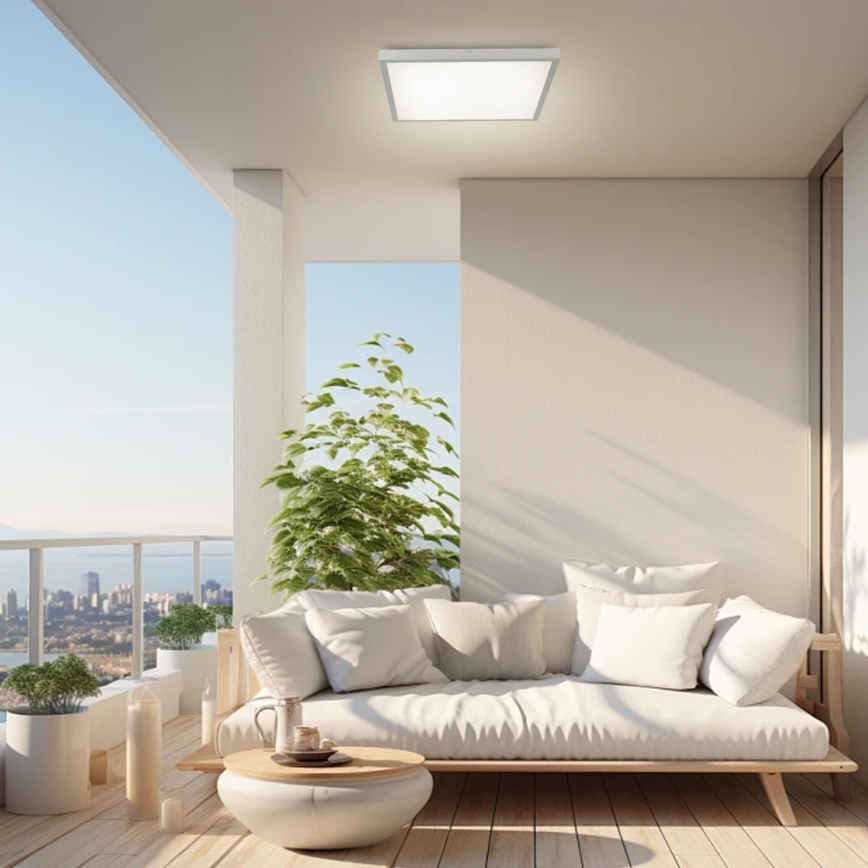 Brilagi - LED badrumstaklampa FRAME LED/50W/230V 3000/4000/6000K 60x60 cm IP44 silver