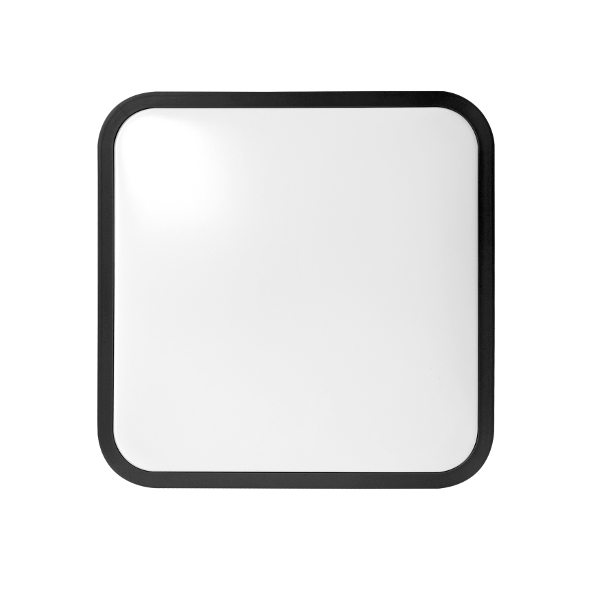 Brilagi - LED badrumstaklampa med sensor ZENNA LED/12W/230V 24x24 cm IP44 svart + fjärrkontroll