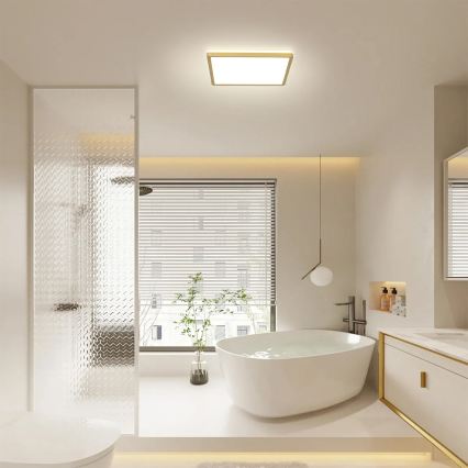 Brilagi - LED-badrumstaklampa ULTRA SLIM LED/18W/230V 30x30 cm guldig IP54