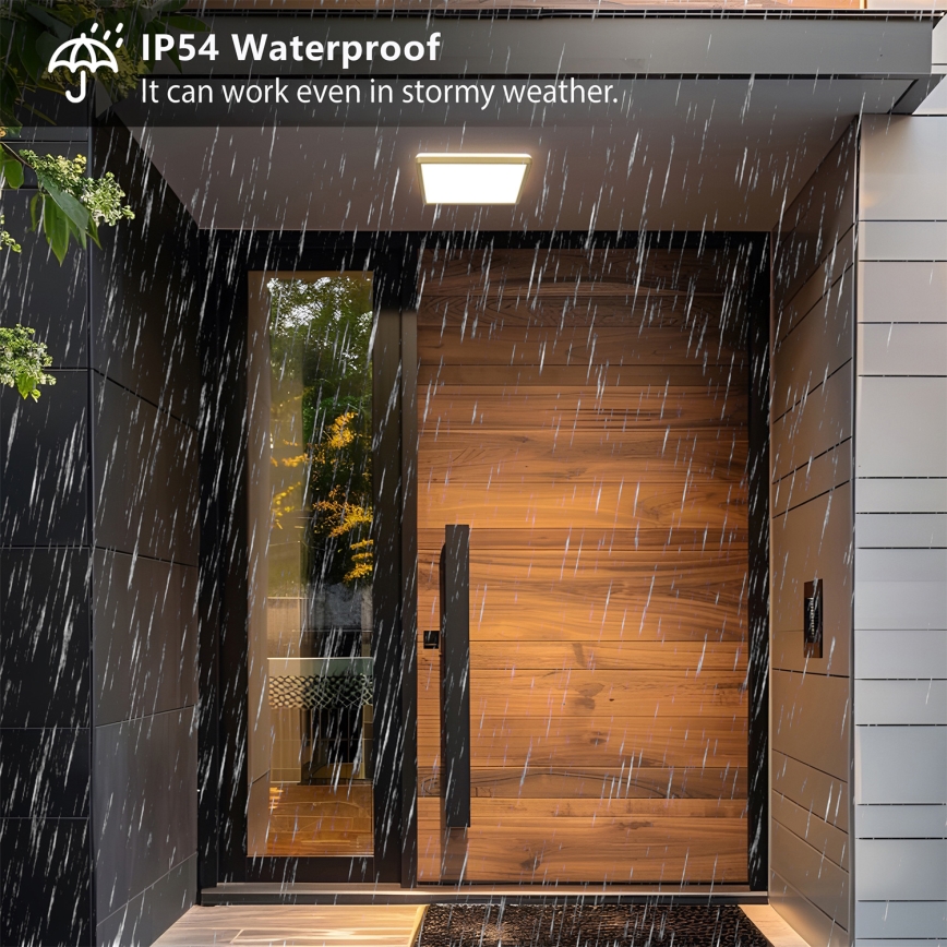 Brilagi - LED-badrumstaklampa ULTRA SLIM LED/18W/230V 30x30 cm guldig IP54