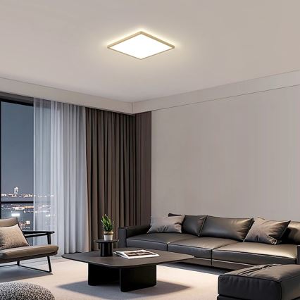 Brilagi - LED-badrumstaklampa ULTRA SLIM LED/18W/230V 30x30 cm guldig IP54