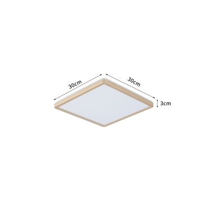 Brilagi - LED-badrumstaklampa ULTRA SLIM LED/18W/230V 30x30 cm guldig IP54