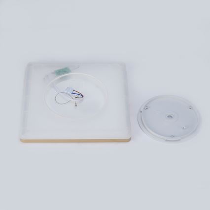 Brilagi - LED-badrumsarmatur ULTRA SLIM LED/24W/230V 42x42 cm guldfärgad IP54