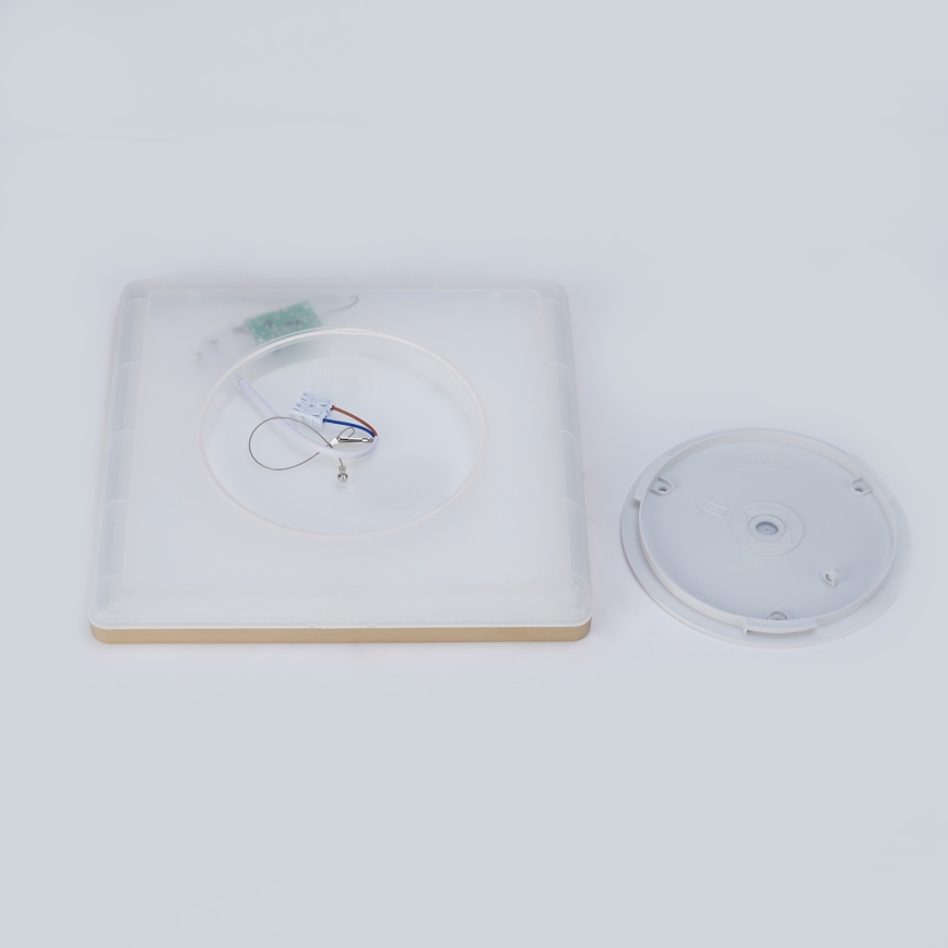 Brilagi - LED-badrumsarmatur ULTRA SLIM LED/24W/230V 42x42 cm guldfärgad IP54