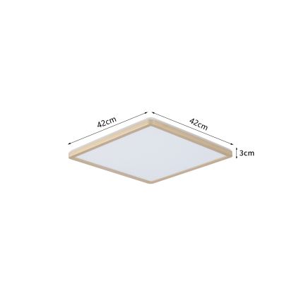 Brilagi - LED-badrumsarmatur ULTRA SLIM LED/24W/230V 42x42 cm guldfärgad IP54