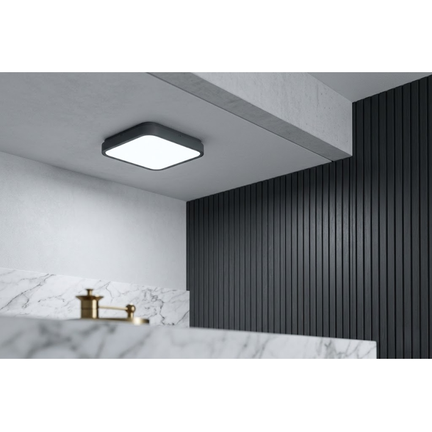 BRILAGI - LED badrumsarmatur ZENNA LED/24W/230V 34,5x34,5 cm IP44 antracit